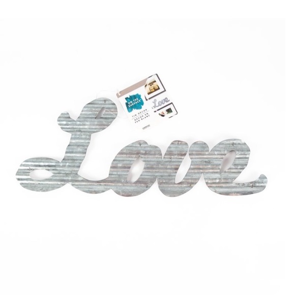 NEW Galvanized Metal Love Wall Decor Sign - Picture 1 of 7